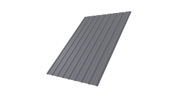 Профнастил С10В 0.45 PE с пленкой RAL 7004 сигнальный серый