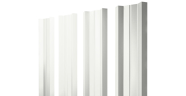 Штакетник М-образный А с прямым резом 0.45 Drap RAL 9003 сигнальный белый