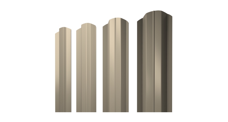 Штакетник М-образный В фигурный 0,45 PE RAL 1015 светлая слоновая кость