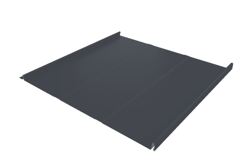 Фальц двойной стоячий Line 0,5 Rooftop Бархат с пленкой на замках RAL 7024 мокрый асфальт