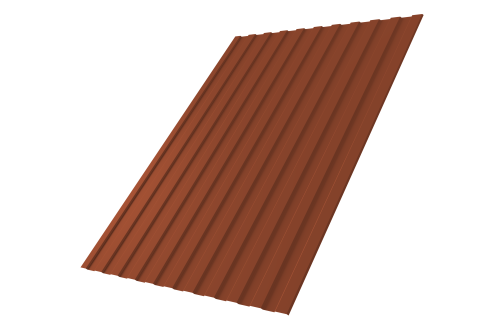 Профнастил С8А 0,45 PE RAL 8004 терракота