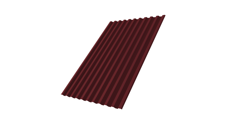 Профнастил С21R 0,5 Satin Matt TX RAL 3005 красное вино