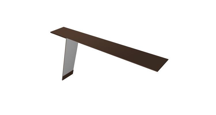 Планка карнизная фальц Grand Line 130х80 0,5 PE с пленкой RAL 8017 шоколад (3м)