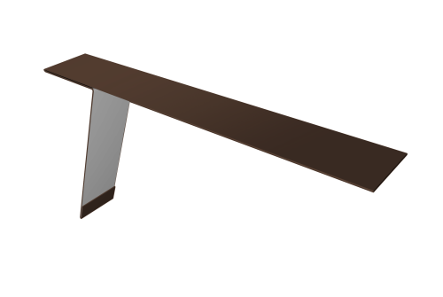 Планка карнизная фальц 130х80 0,5 Satin Matt TX RAL 8017 шоколад (2м)
