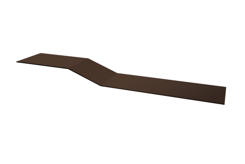 Планка крепежная фальц Grand Line 0,5 Satin с пленкой RAL 8017 шоколад (2м)