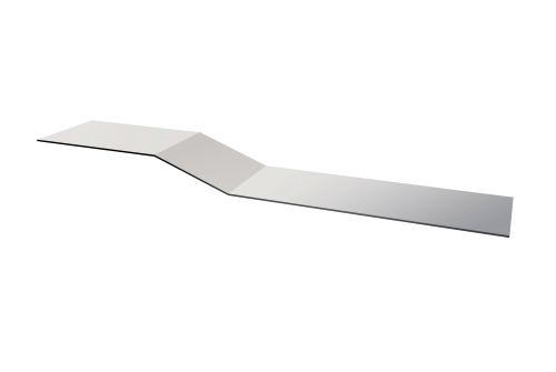 Планка крепежная фальц Grand Line 0,5 Satin с пленкой RAL 9003 сигнальный белый (2м)