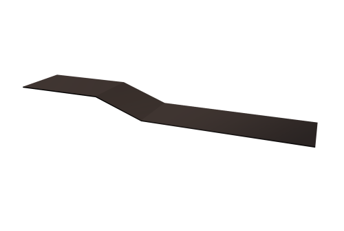 Планка крепежная фальц Grand Line 0,5 Satin с пленкой RR 32 темно-коричневый (2м)