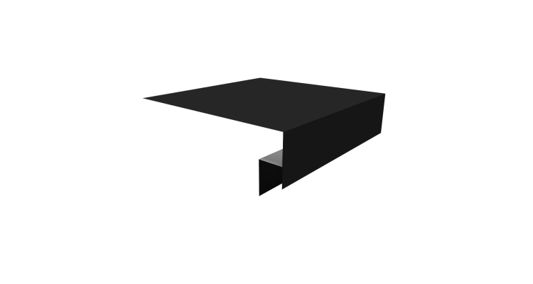 Планка околооконная сложная Блок-хаус new 200х50х27 0,45 Drap ST RAL 9005 черный (3м)