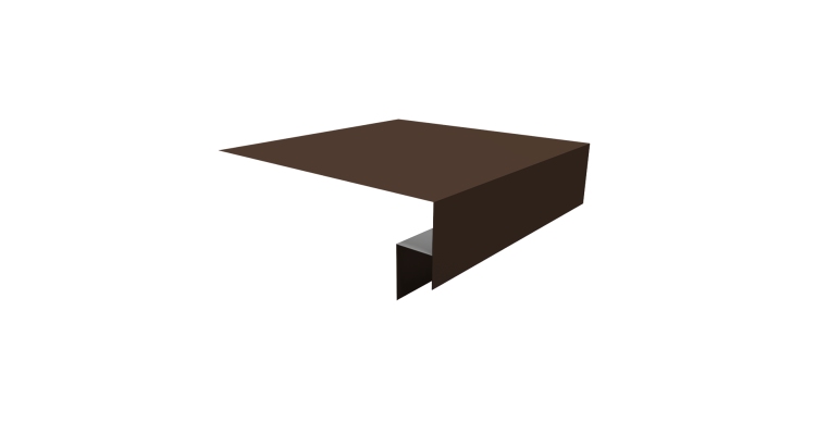 Планка околооконная сложная Экобрус Grand Line 200х50х25 0,45 Drap TwinColor RAL 8017 шоколад (3м)