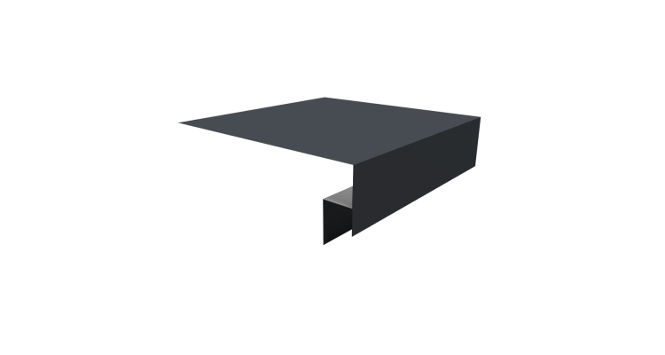 Планка околооконная сложная Экобрус Grand Line 200х50х25 0,5 Satin с пленкой RAL 7024 мокрый асфальт (2м)