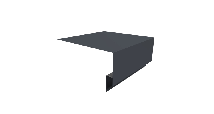 Планка околооконная сложная Экобрус Grand Line 200х75х25 0,5 Satin Matt RAL 7024 мокрый асфальт (2м)