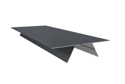 Планка стыковочная составная верхняя 0,45 Drap RAL 7024 мокрый асфальт (2м)