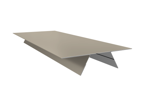 Планка стыковочная составная верхняя 0,5 Satin с пленкой RAL 1015 светлая слоновая кость (3м)