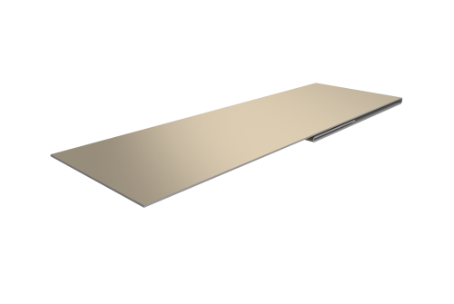 Планка финишная 48х25 0,5 Satin с пленкой RAL 1015 светлая слоновая кость (2м)