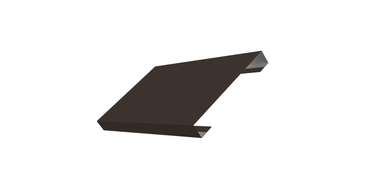 Ламель лицевая 150 забора жалюзи Texas стартовая/финишная для калиток и ворот 0,45 Drap-double TX RR 32 темно-коричневый