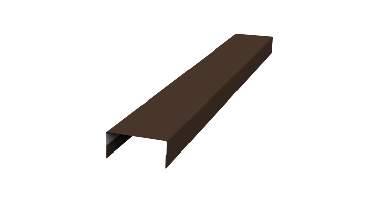 Крышка 30х15 жалюзи Texas 0,5 PurLite Matt RAL 8017 шоколад (2,5м)