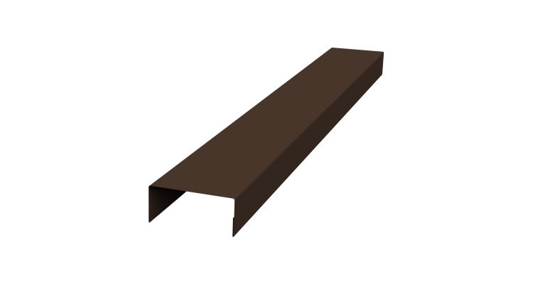 Крышка 45х20 жалюзи Texas 0,45 PE RAL 8017 шоколад (2,5м)