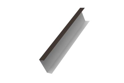 Декоративная накладка на столб универсальная 60х60 для забора жалюзи 0,45 PE RR 32 темно-коричневый (2м)