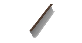 Декоративная накладка на столб универсальная 62х55 для забора жалюзи 0,5 Satin Matt RAL 8017 шоколад (3м)