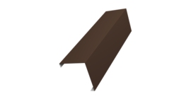 Декоративная накладка на столб универсальная угловая 80х80 для забора жалюзи 0,45 PE RAL 8017 шоколад (2,5м)