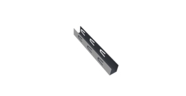 Крепежный вкладыш А для забора жалюзи Texas с шириной ламели 150 0,5 Satin (2м)