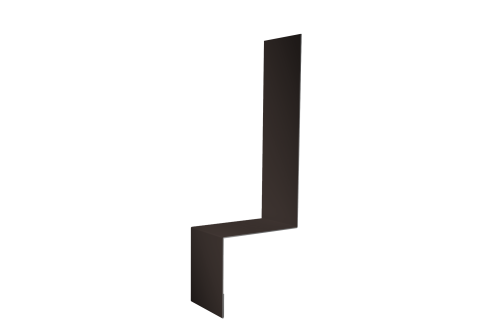 Планка примыкание боковое фальц 0,45 Drap TX RR 32 темно-коричневый (3м)