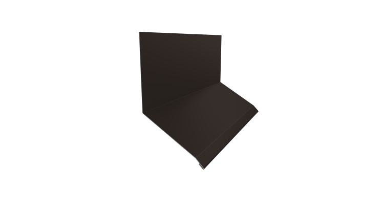 Планка примыкание верхнее к стене фальц Grand Line 150х130х20 0,45 Drap RR 32 темно-коричневый (2м)