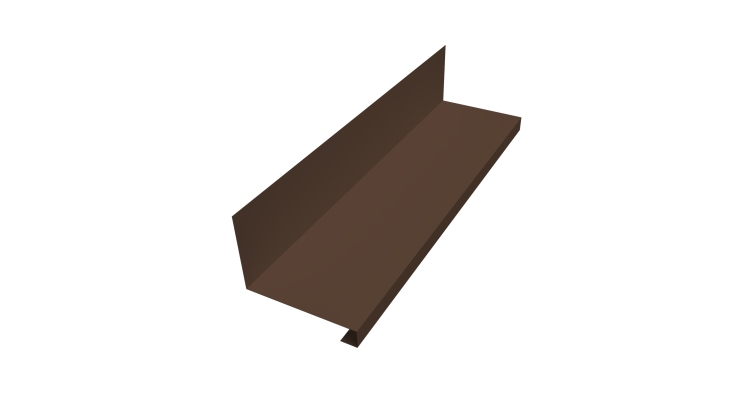 Планка примыкание нижнее к трубе для Кликфальц Pro 0,45 Drap TwinColor RAL 8017 шоколад (3м)