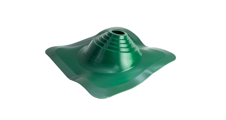 Проходной элемент MF CN угловой №110 (75-200мм) +240 силиконовый (металлический окрашенный фланец) зеленый