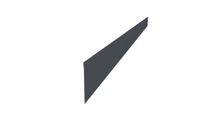 Ламель забора жалюзи Palermo стартовая/финишная для калиток и ворот 0,5 Satin Matt TX RAL 7024 мокрый асфальт