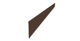 Ламель забора жалюзи Palermo стартовая/финишная для калиток и ворот 0,45 Drap TR RAL 8017 шоколад