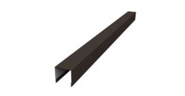 Планка вертикальная лицевая для забора жалюзи Palermo 0,45 PE RR 32 темно-коричневый (1,8м)