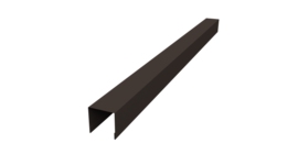 Планка вертикальная лицевая для забора жалюзи Palermo 0,45 Drap-double TX RR 32 темно-коричневый (3м)