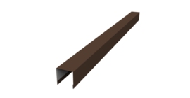 Планка вертикальная лицевая для забора жалюзи Palermo 0,45 Drap TR RAL 8017 шоколад (3м)