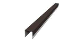 Планка вертикальная обратная для забора жалюзи Palermo 0,45 Drap TX RR 32 темно-коричневый (1,8м)