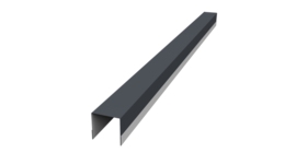 Планка вертикальная обратная для забора жалюзи Palermo 0,5 Atlas X RAL 7024 мокрый асфальт (2м)