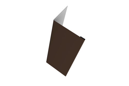 Нащельник для калиток и ворот 25х35 жалюзи Milan, Tokyo, Palermo 0,5 Satin RAL 8017 шоколад (L2,0)