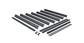 Комплект секции забора жалюзи Milan new 2,0х2,5м 0,45 PE-Double RAL 7024 мокрый асфальт