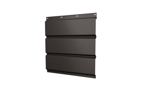 Софит металлический без перфорации 0,5 GreenCoat Pural BT с пленкой RR 32 темно-коричневый